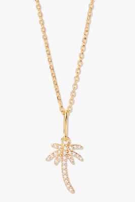 Brook & York Vermeil Pave Palm Tree Necklace