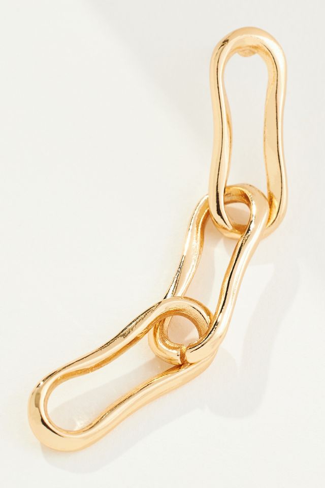 Wavy Linked Drop Earrings #3
