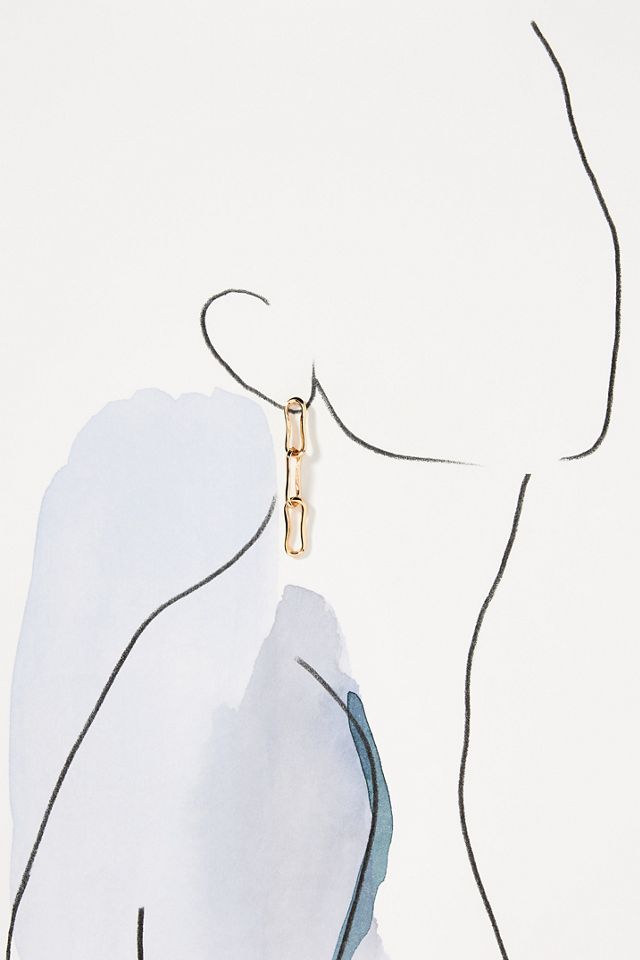 Wavy Linked Drop Earrings #4
