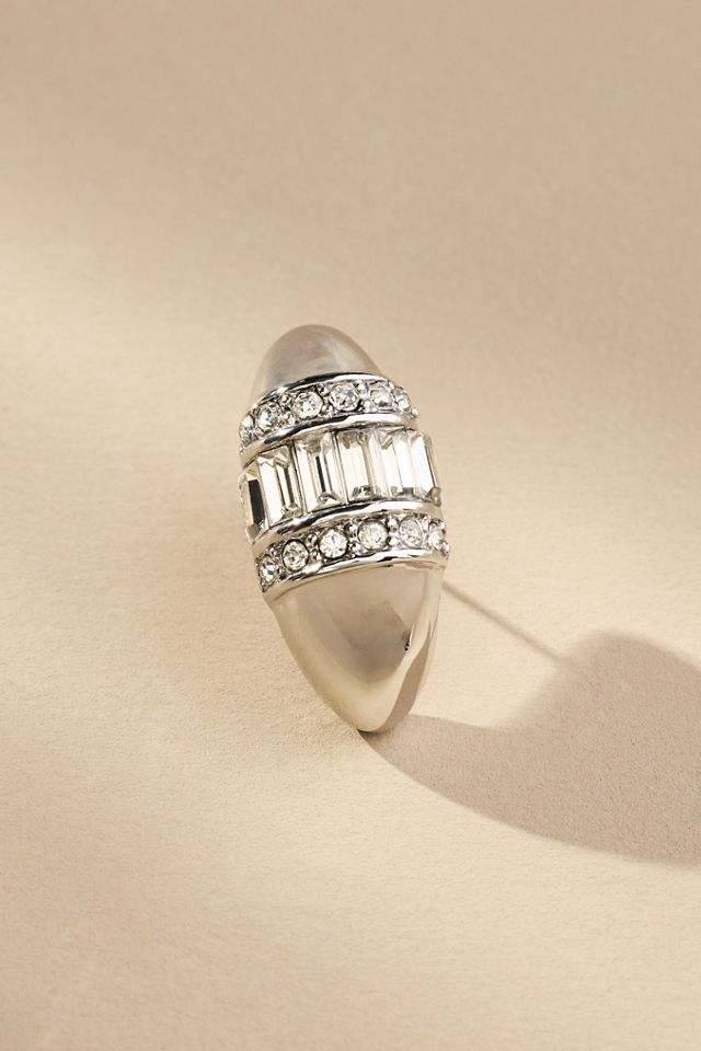 Crystal Oval Post Earrings #1