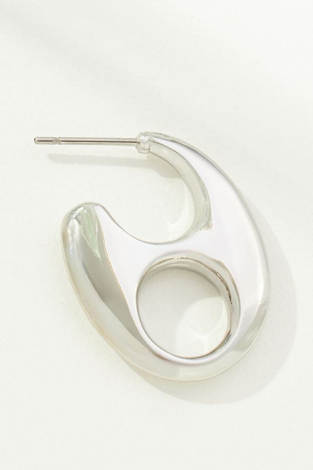 Round Cutout Huggie Hoop Earrings #1