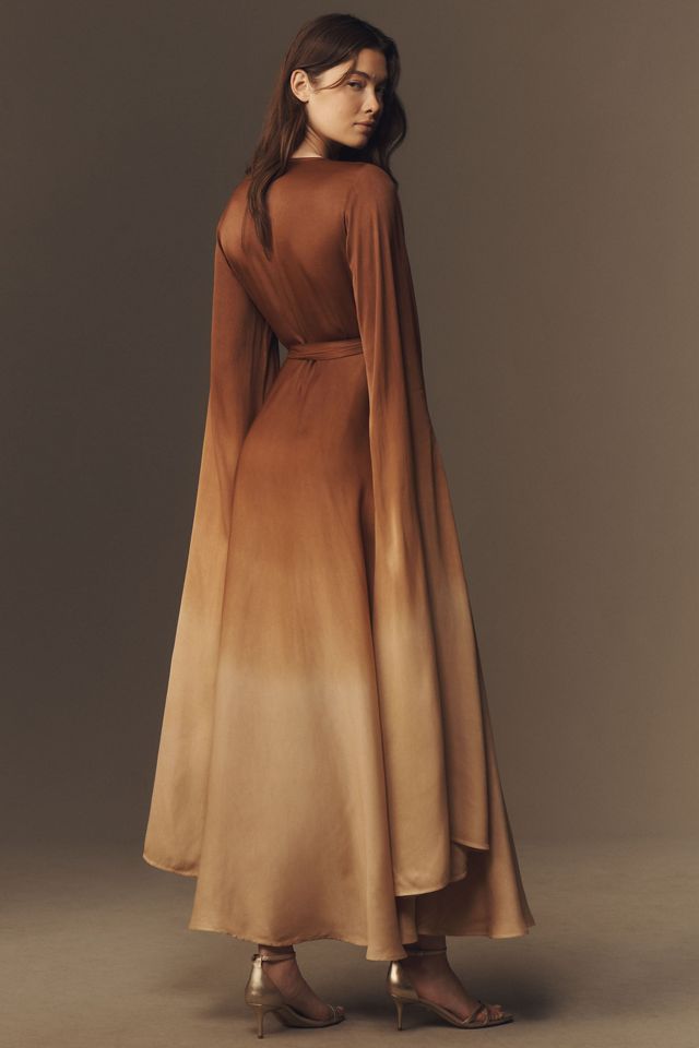 Diarrablu Maya Long-Sleeve V-Neck Wrap Maxi Dress #1