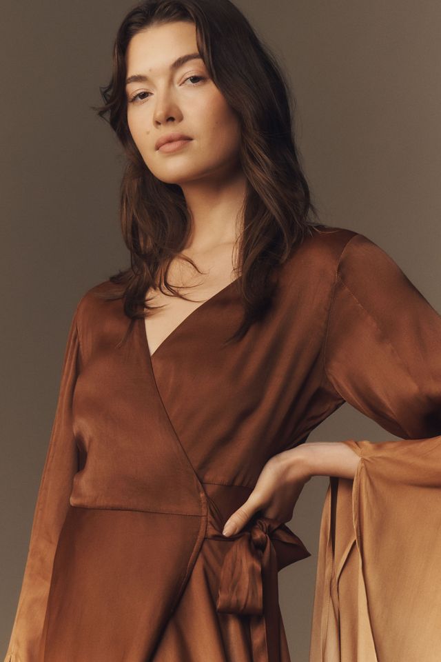 Diarrablu Maya Long-Sleeve V-Neck Wrap Maxi Dress #2