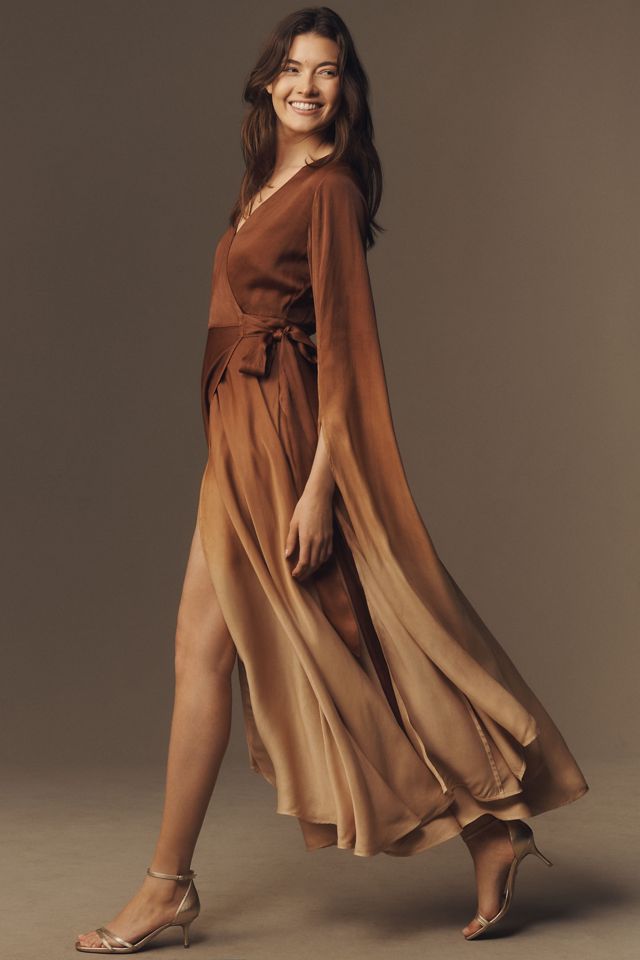 Diarrablu Maya Long-Sleeve V-Neck Wrap Maxi Dress #3