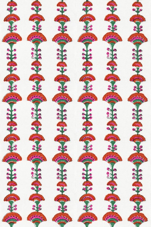 Furbish x Mitchell Black Eugenie Red Floral Wallpaper #1