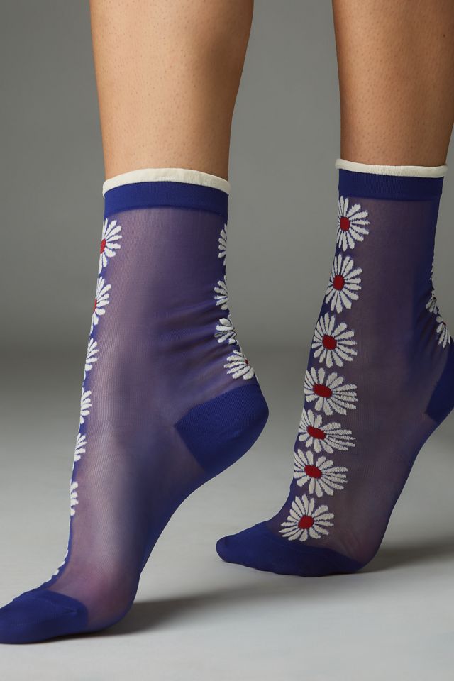 Hansel From Basel Daisy Pop Sheer Socks #1