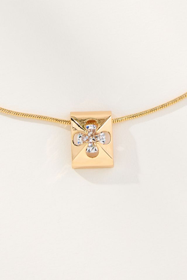 Clover Icon Pendant &14k Gold-Plated Chain Necklace #1
