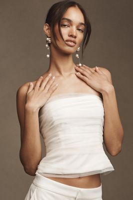 Reformation Beau Strapless Ruched Top