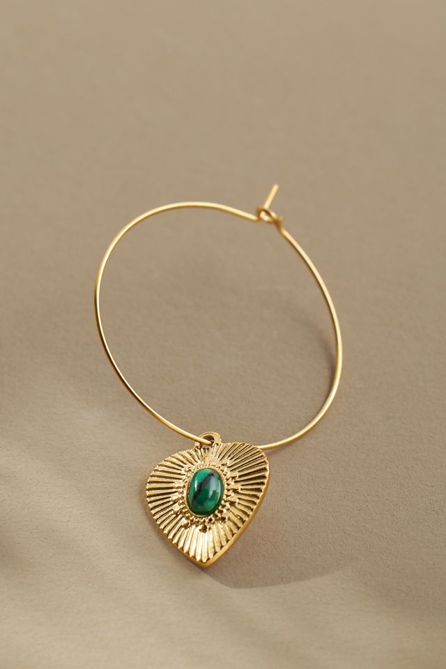 Jackie Mack Heart Hoop Earrings #1