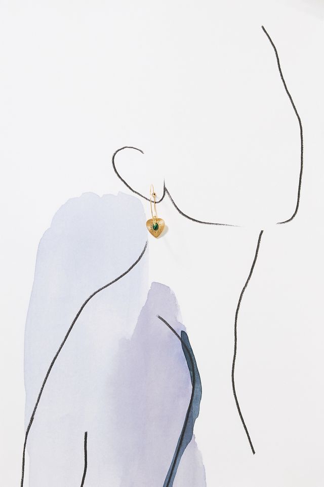 Jackie Mack Heart Hoop Earrings #2