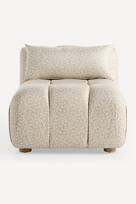 Anthropologie Kora Tufted Irena Print Armless Chair