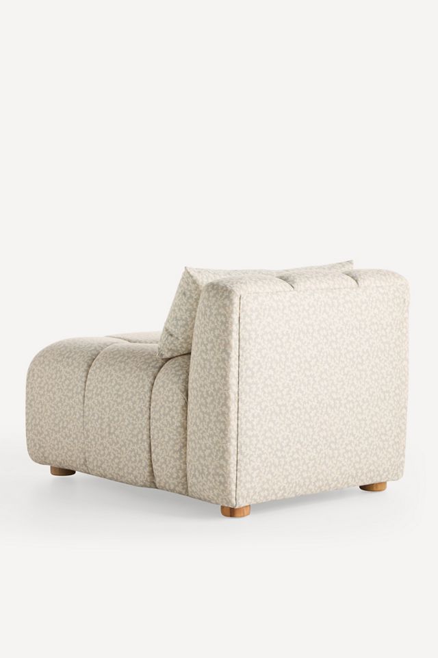 Kora Tufted Irena Print Armless Chair #2