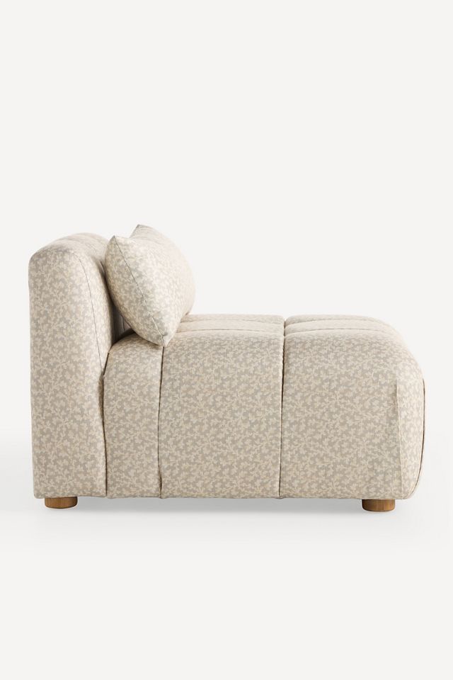 Kora Tufted Irena Print Armless Chair #3