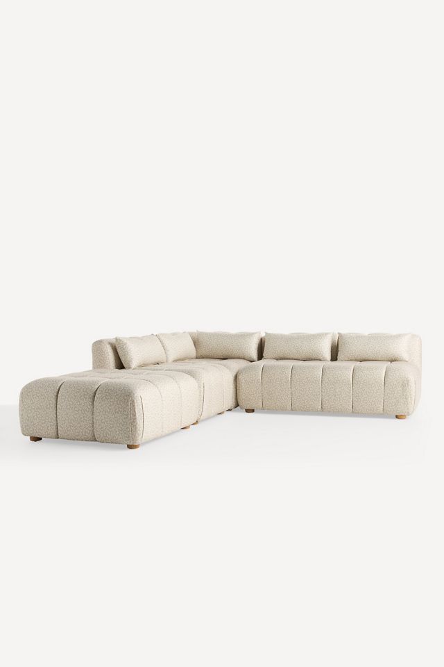 Kora Tufted Irena Print Corner Chair #1