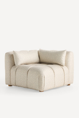 Anthropologie Kora Tufted Irena Print Corner Chair