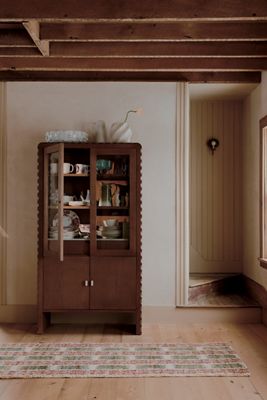Brentley Marble-Top Ash Wood Hutch