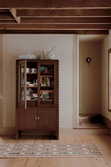 Brentley Marble-Top Ash Wood Hutch