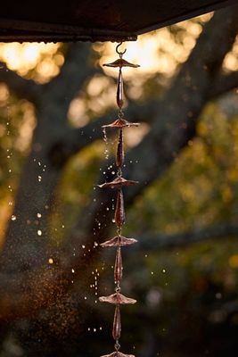 Mushroom Copper + Brass Rain Chain