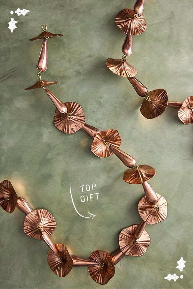 Mushroom Copper + Brass Rain Chain #4