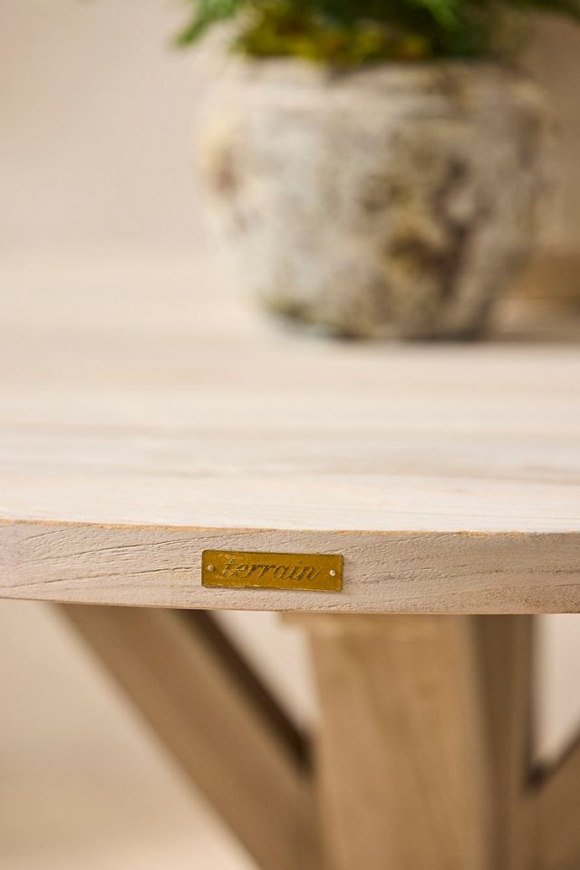 Clovis Cross Leg Teak Round Dining Table #2