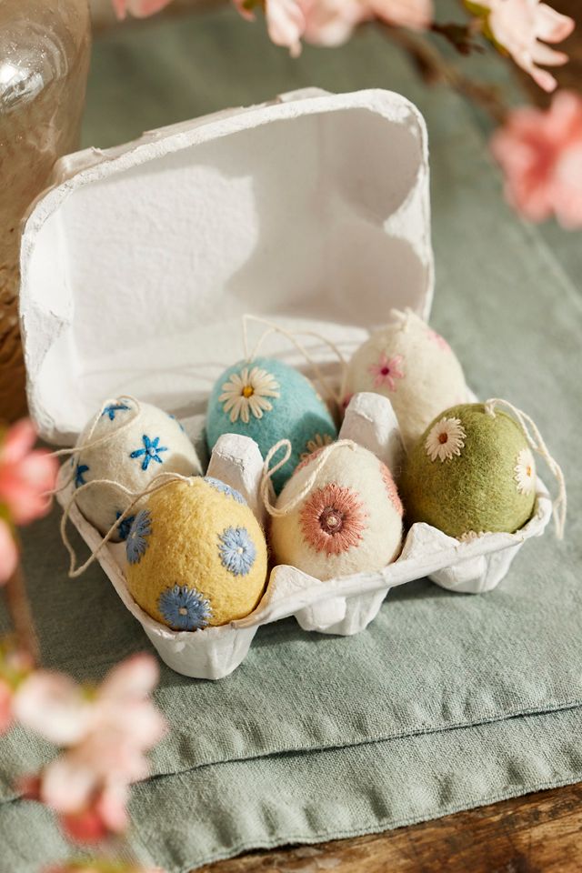 Felt Easter Egg Ornament Carton #1