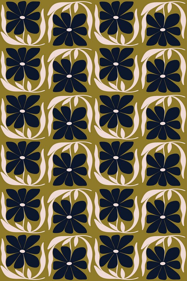 Floral Chic Geometric Wallpaper #1