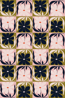 Diana Pereira For Wallshoppe Floral Chic Wallpaper