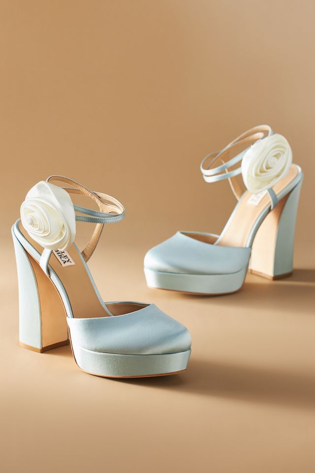 Badgley Mischka Janessa Rosette Platform Heels #1