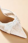 Badgley Mischka Josie Satin Lace Pointed-Toe Heels