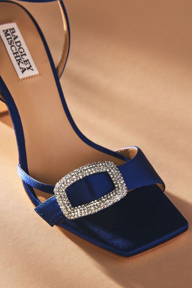Badgley Mischka Judith Heeled Square-Toe Sandals #2