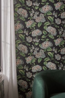 Ramo di Ortensia Floral Wallpaper