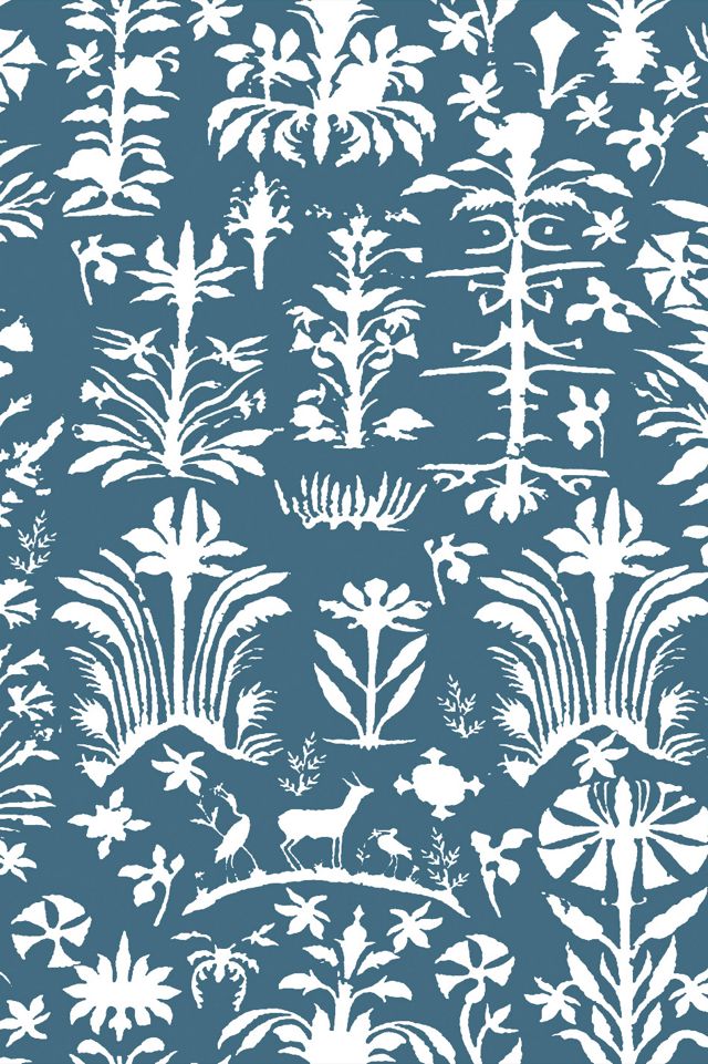 Salinas Toile Floral Wallpaper #1