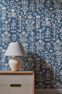 Salinas Toile Floral Wallpaper