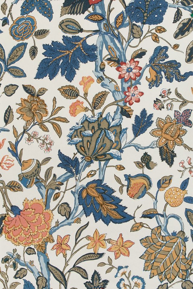 Hazelwood Paper Floral Wallpaper #1