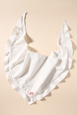 Shop Damson Madder Fan Fan Embroidered Hair Scarf In White