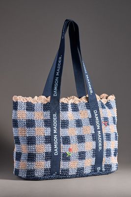 トートバッグ Damson Madder Denim Tote Bag Damson Madder Denim Tote Bag in Bow Laser | REVOLVE