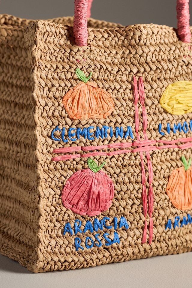 Damson Madder Raffia Fruit Tote #2