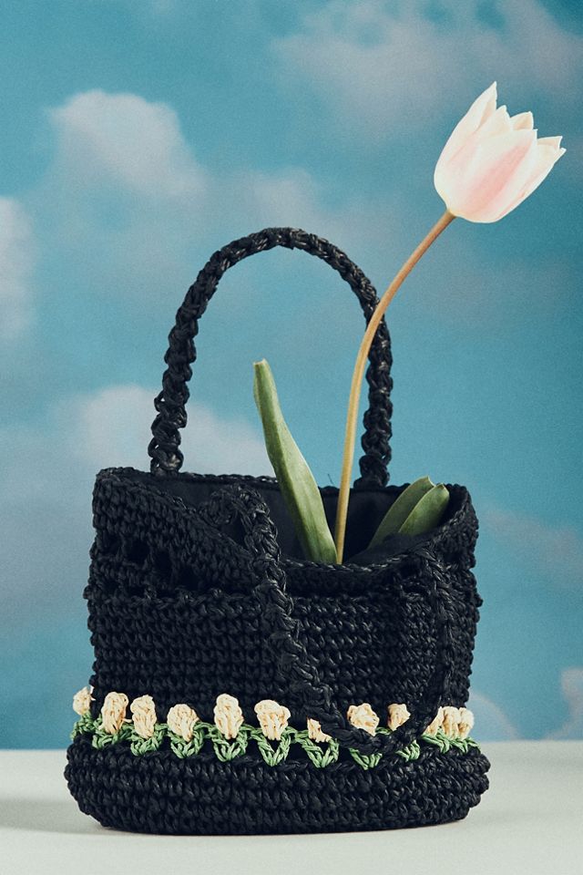 Damson Madder Raffia Bucket Bag #1
