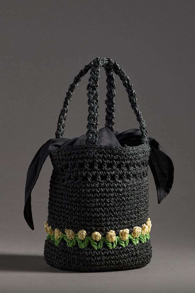 Damson Madder Raffia Bucket Bag #3
