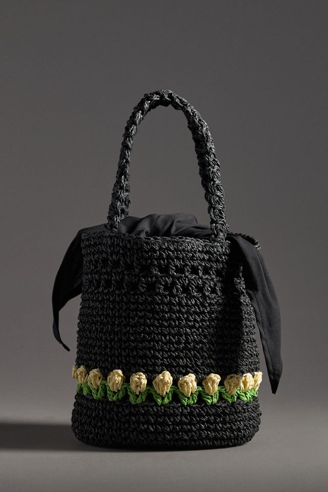 Damson Madder Raffia Bucket Bag #2