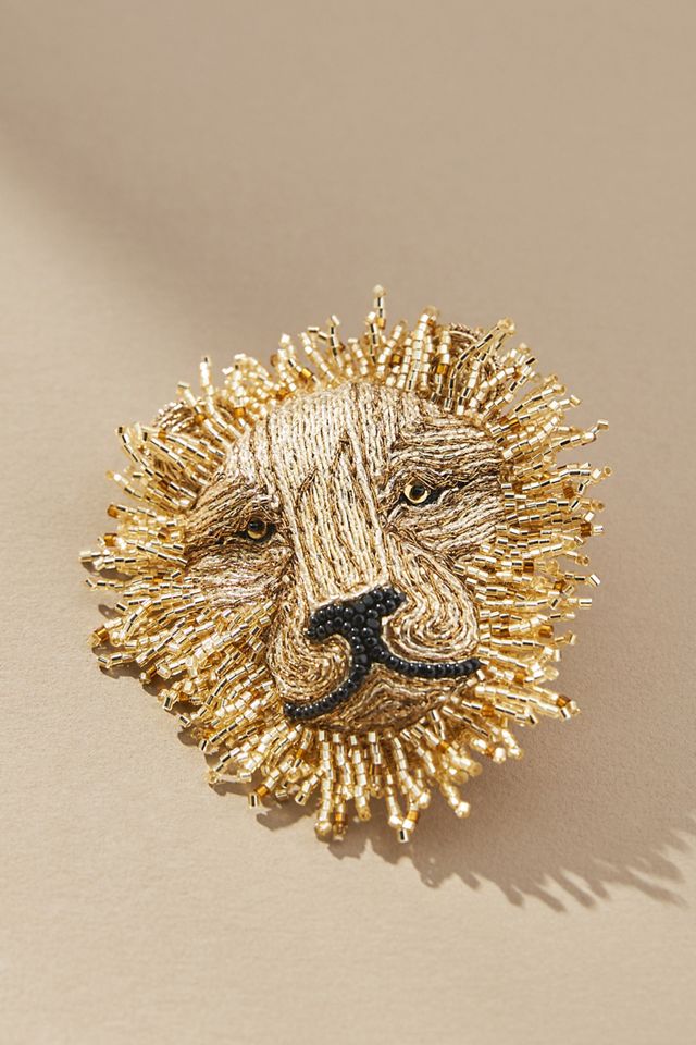 Deepa Gurnani Lion Brooch #1