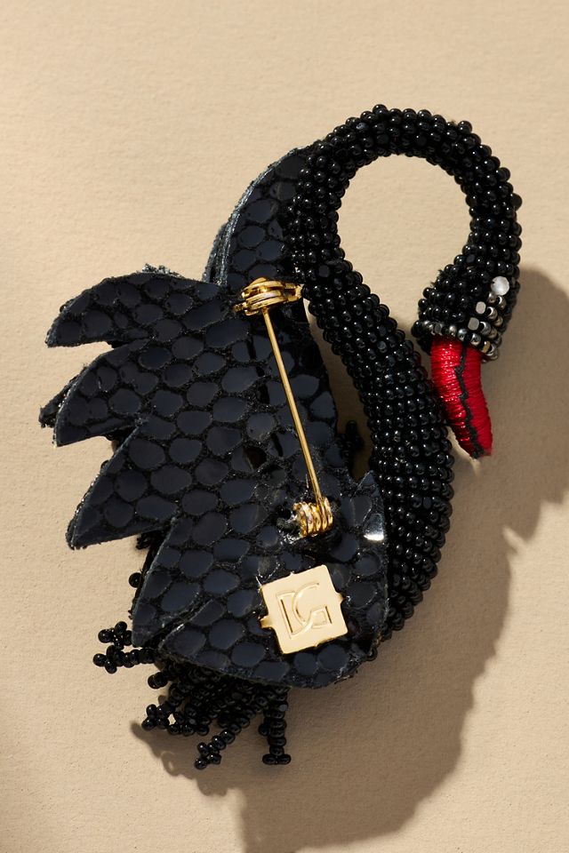 Deepa Gurnani Swan Brooch #1