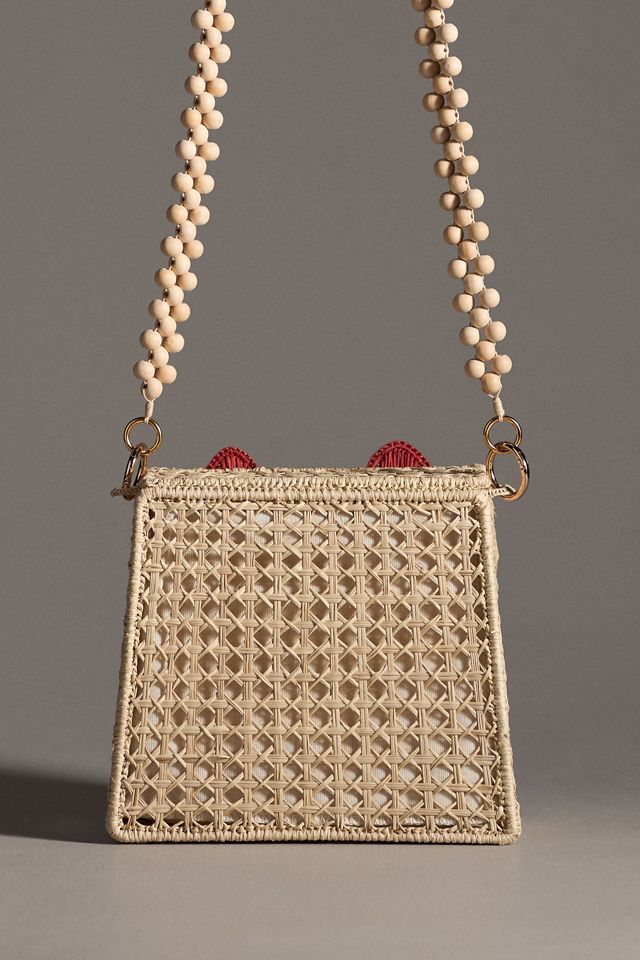 Mercedes Salazar Appliqué Raffia Bag #2