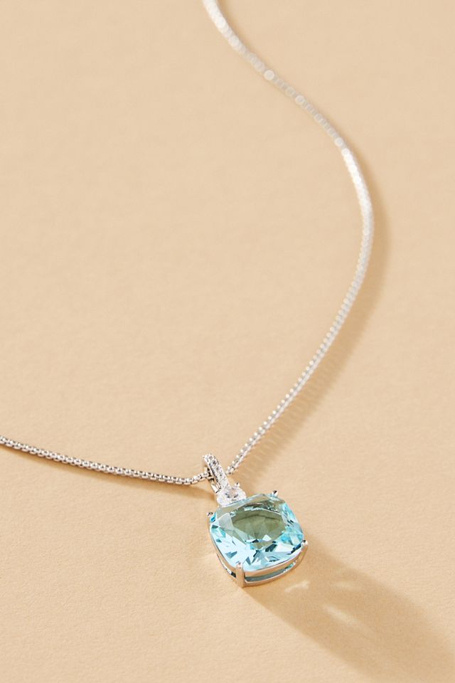 NADRI Macaron Aqua Pendant Necklace #1