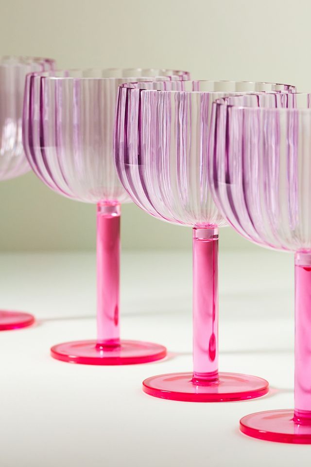 Raquel Scallop Acrylic Wine Glasses, Set of 4 #3