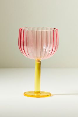 ANTHROPOLOGIE RAQUEL SCALLOP ACRYLIC WINE GLASSES, SET OF 4 