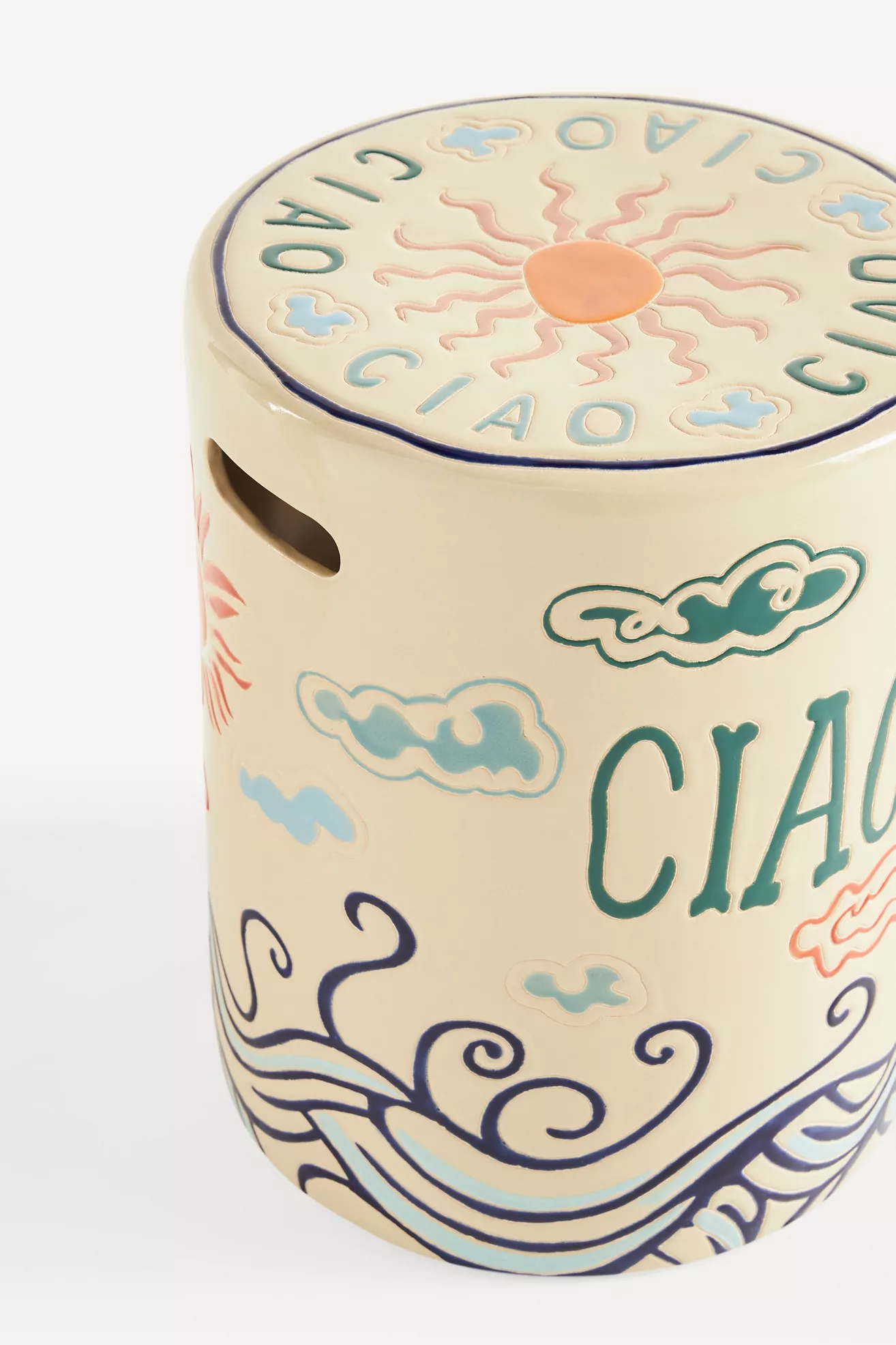 Festa Ceramic Side Table - thumbnail 4