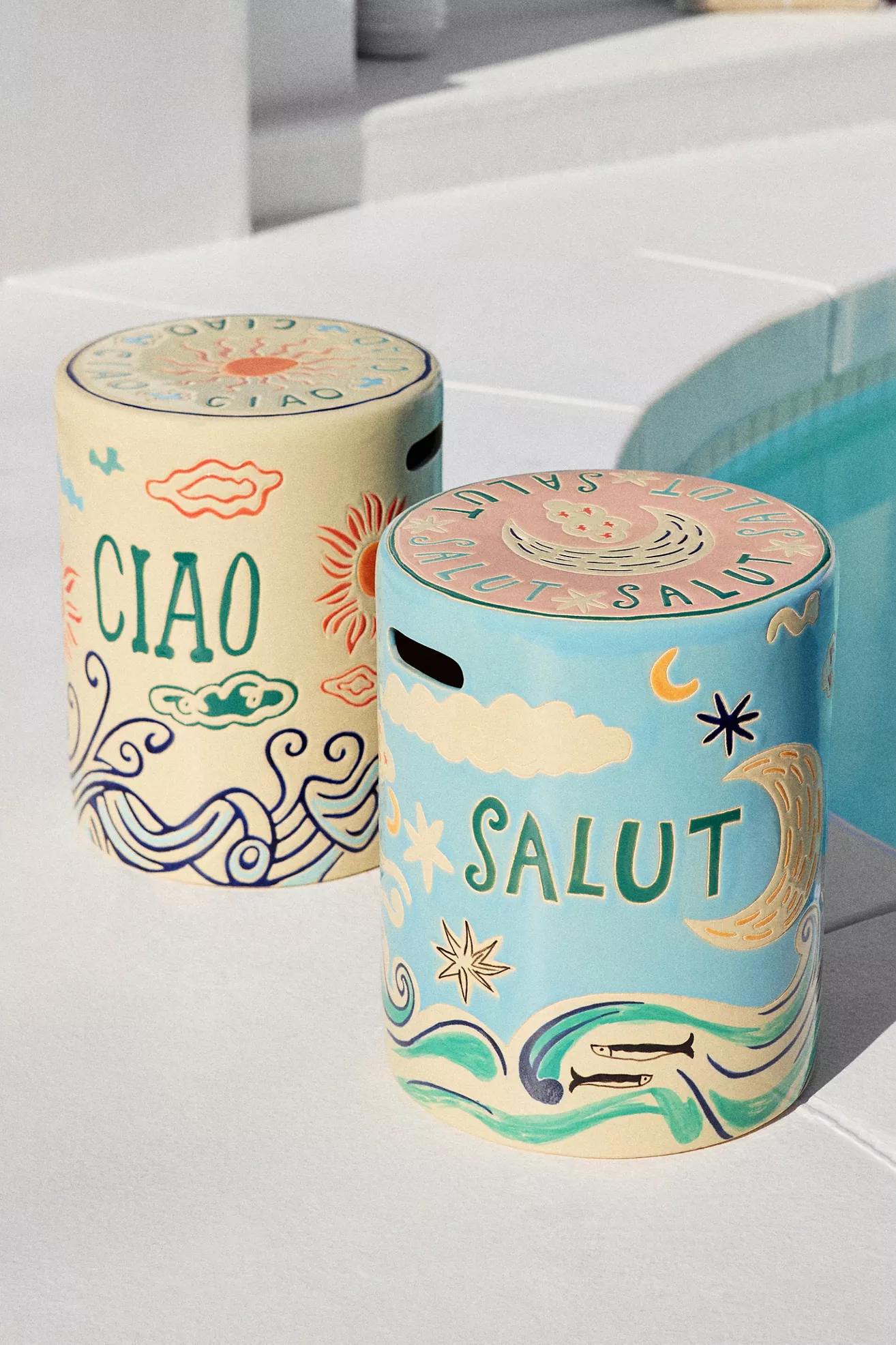 Festa Ceramic Side Table - thumbnail 5