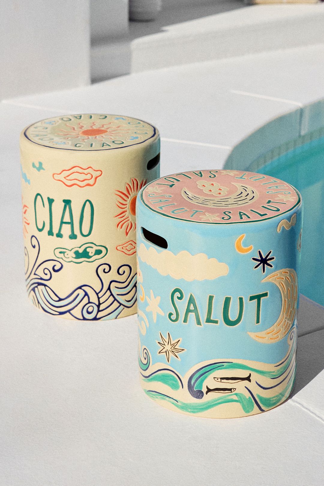 Festa Ceramic Side Table - Salut, Standard, One Size