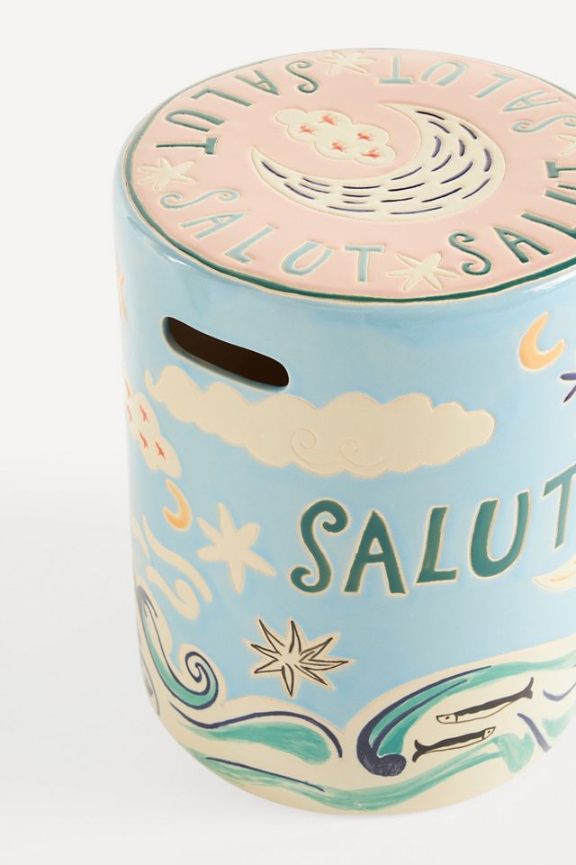 Festa Outdoor Ceramic Stool #3